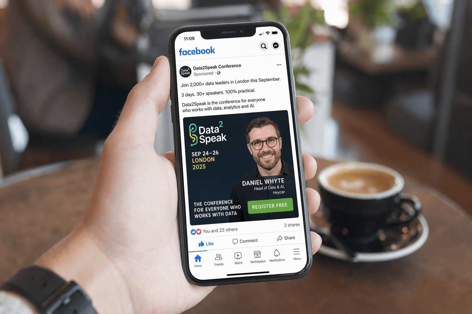Data2Speak creative — four Instagram ads promoting conference and $10K award