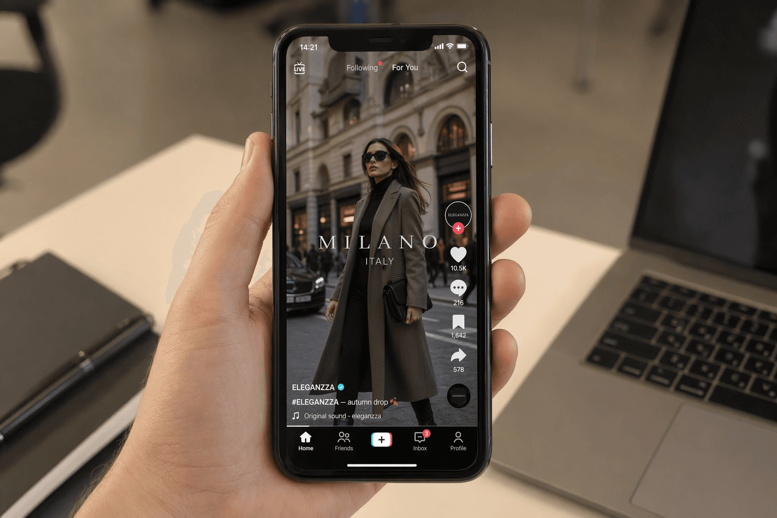 ELEGANZZA creative — four fashion ecommerce ad mockups (Instagram, VK, seasonal)